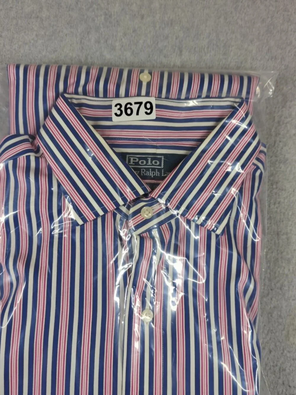 Vintage Polo Ralph Lauren Shirt Men's 17.5 Striped Regent Classic Fit Button Up